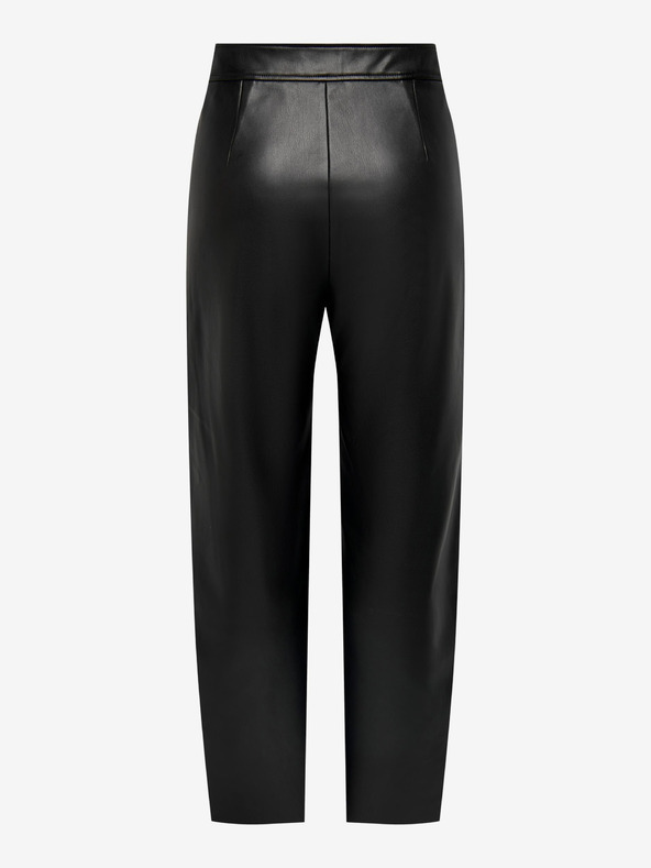 Jacqueline de Yong Crne ženske hlače od umjetne kože JDY Rex