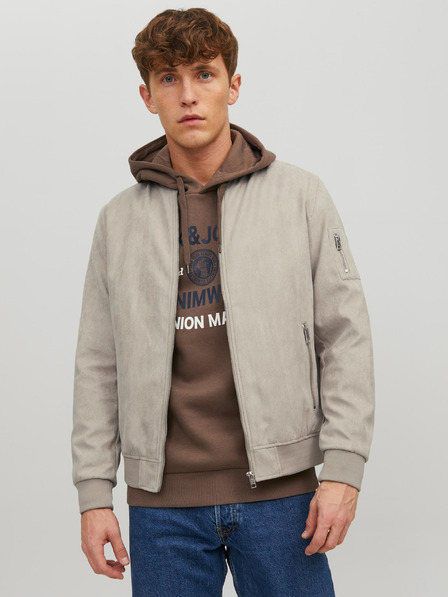 Jack & Jones Jack & Jones Rocky bež jakna od brušene kože za muškarce