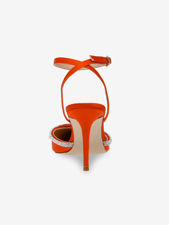 Steve Madden Ženske narančaste satenske cipele Steve Madden