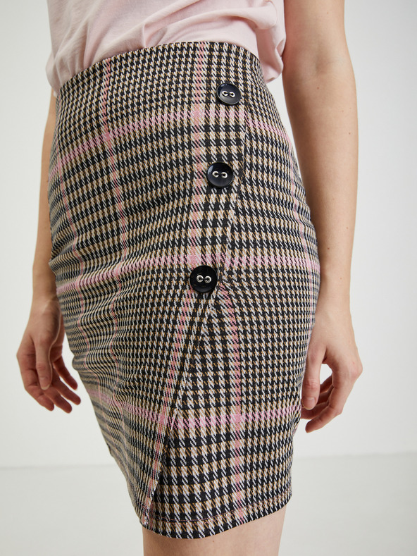 Orsay Ružičasto-crna ženska uska suknja s uzorkom ORSAY