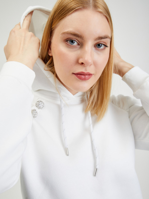 Orsay Bijela ženska sportska majica s kapuljačom ORSAY