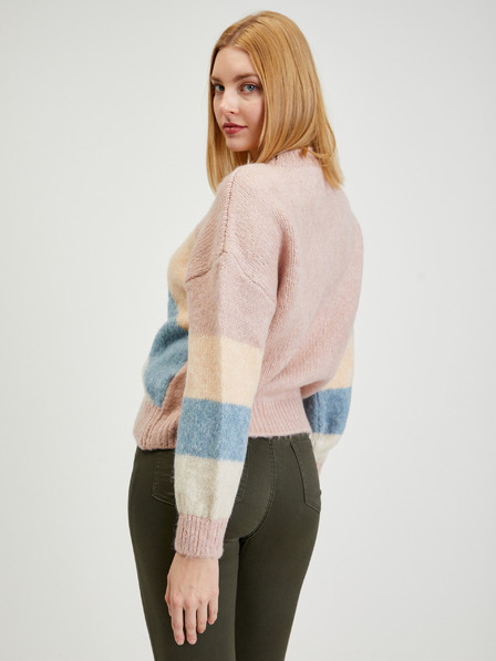 Orsay Plavo-ružičasti ženski prugasti pulover ORSAY