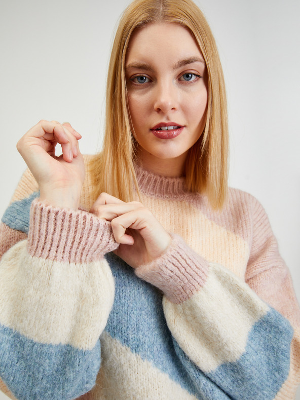 Orsay Plavo-ružičasti ženski prugasti pulover ORSAY