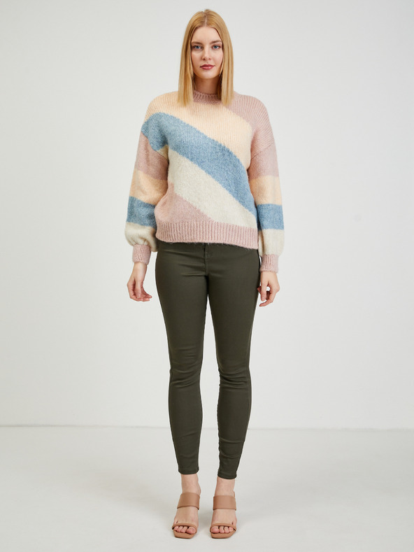 Orsay Plavo-ružičasti ženski prugasti pulover ORSAY