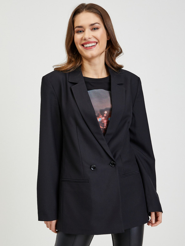 Tom Tailor Denim Crna ženska široka Tom Tailor Denim jakna