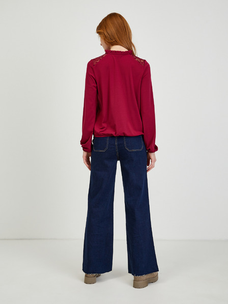 Orsay Ženska bluza s čipkom boje vina ORSAY