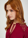 Orsay Ženska bluza s čipkom boje vina ORSAY