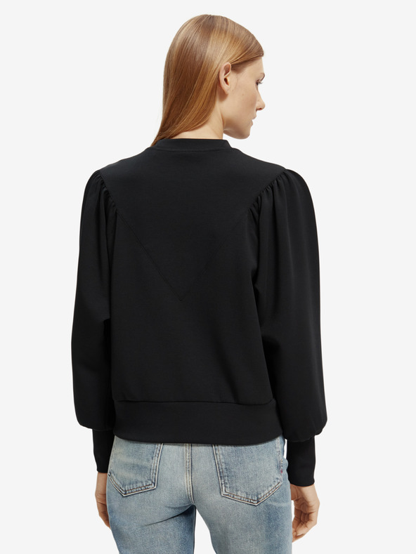 Scotch & Soda Scotch & Soda crna ženska majica s balon rukavima