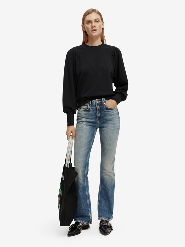 Scotch & Soda Scotch & Soda crna ženska majica s balon rukavima