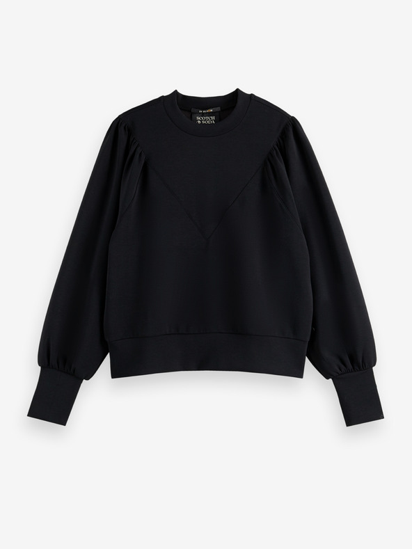 Scotch & Soda Scotch & Soda crna ženska majica s balon rukavima