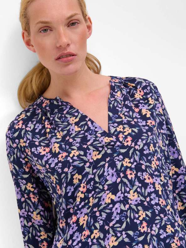 Orsay Ljubičasto-plava bluza cvjetnog uzorka s rukavima tričetvrt dužine OR