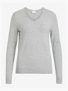 Vila VILA Viril svijetlo sivi osnovni džemper