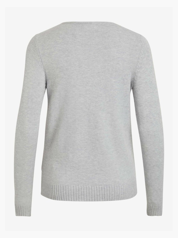 Vila VILA Viril svijetlo sivi osnovni džemper
