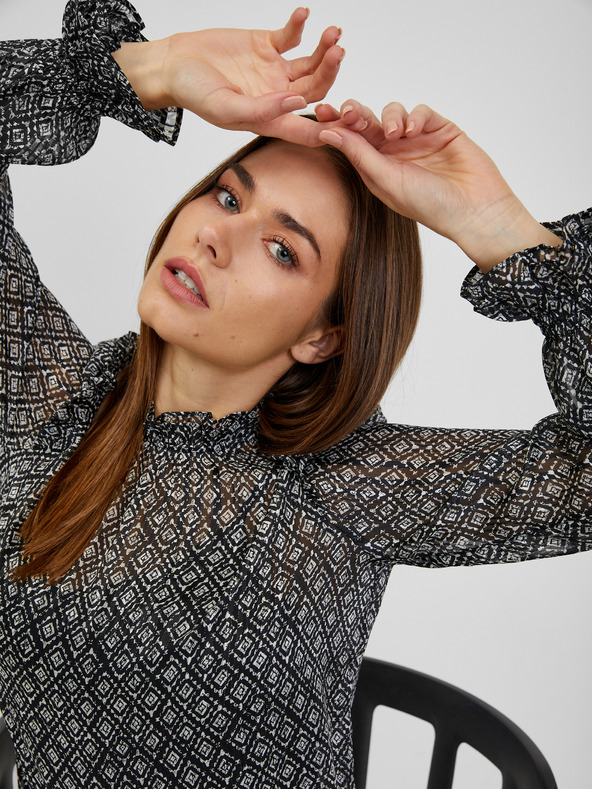 Orsay Crna ženska bluza s uzorkom ORSAY