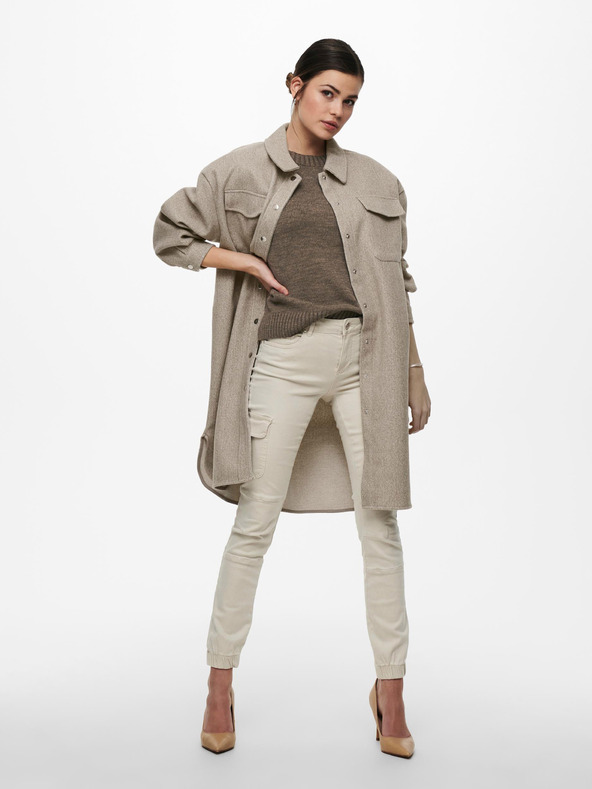 ONLY Bež ženski lagani kaput košulje ONLY Elaine