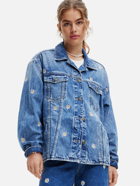 Desigual Desigual Aramis plava ženska traper jakna s uzorkom