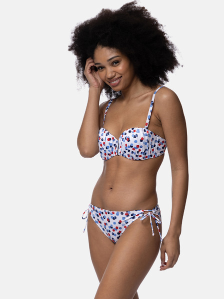 DORINA Bijeli ženski donji dio bikinija na točkice DORINA Antibes