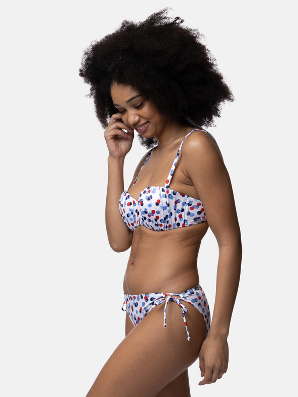 DORINA Bijeli ženski donji dio bikinija na točkice DORINA Antibes