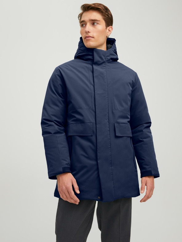 Jack & Jones Jack & Jones Blatiger tamnoplava parka s kapuljačom