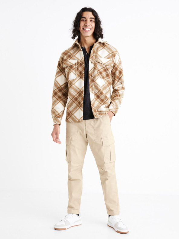 Celio Bež muške cargo hlače Celio Dogo