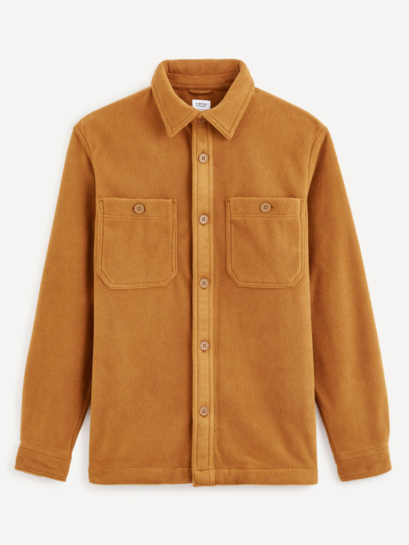 Celio Smeđa muška majica Celio Dafleece