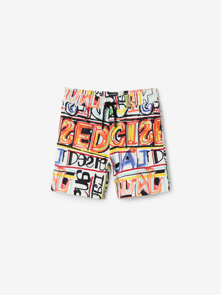 Desigual Bijele kratke hlače s uzorkom Desigual Aloha za dječake