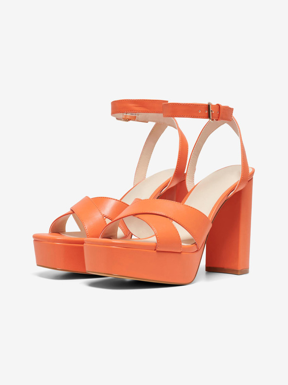 ONLY Narančaste ženske sandale na petu ONLY Autumn