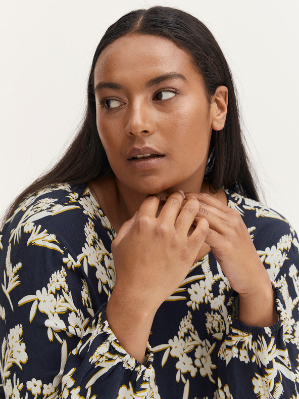 Fransa Fransa bijelo-plava cvjetna bluza