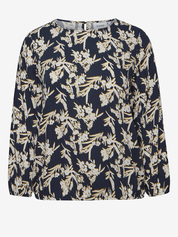Fransa Fransa bijelo-plava cvjetna bluza