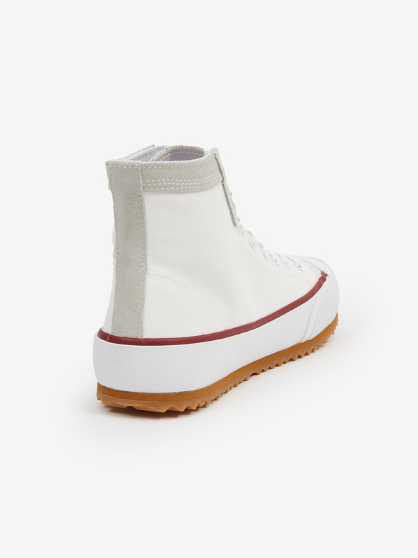 Diesel Bijele muške gležnjače s detaljima od brušene kože Diesel