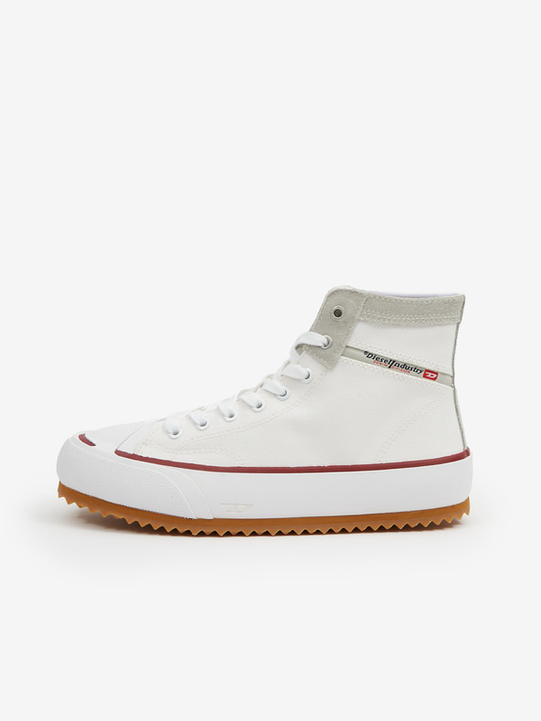 Diesel Bijele muške gležnjače s detaljima od brušene kože Diesel