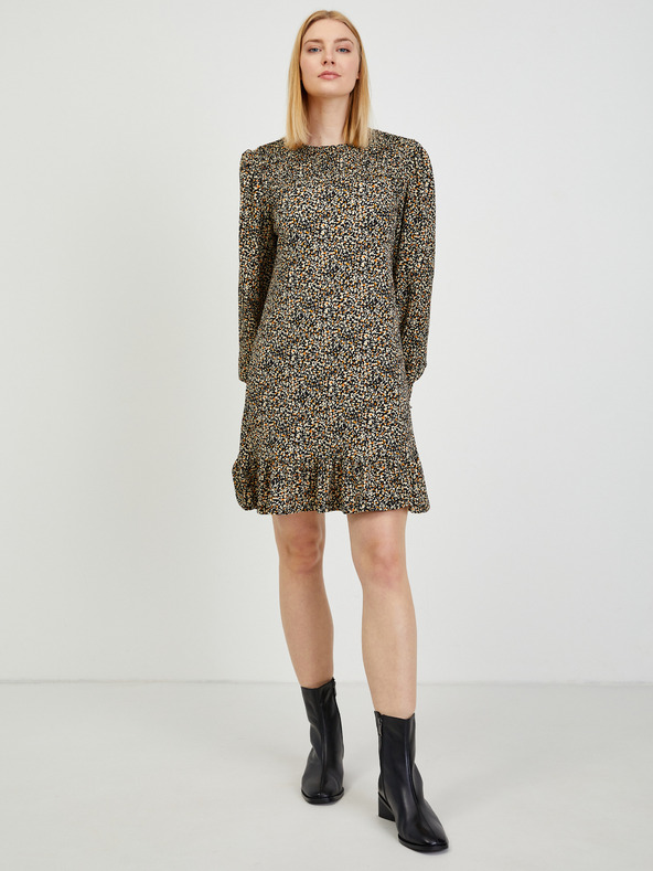 Orsay Crna ženska haljina s uzorkom ORSAY