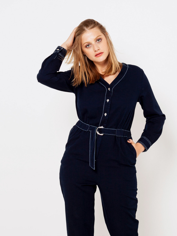 CAMAIEU Tamnoplavi ženski kombinezon CAMAIEU