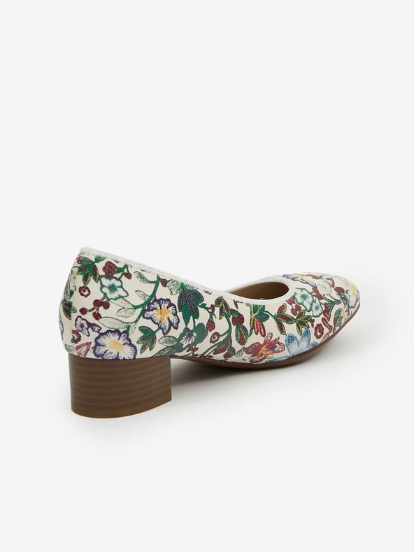 Rieker Rieker bijele kožne ženske cvjetne cipele