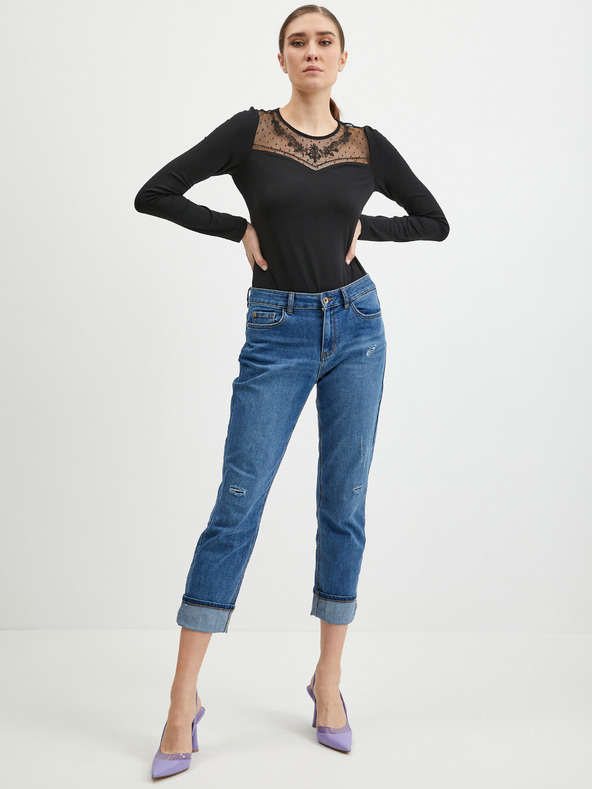 Orsay Crni ženski bodi s čipkom ORSAY