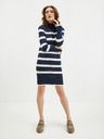 Orsay Bijelo-plava ženska prugasta pletena haljina ORSAY