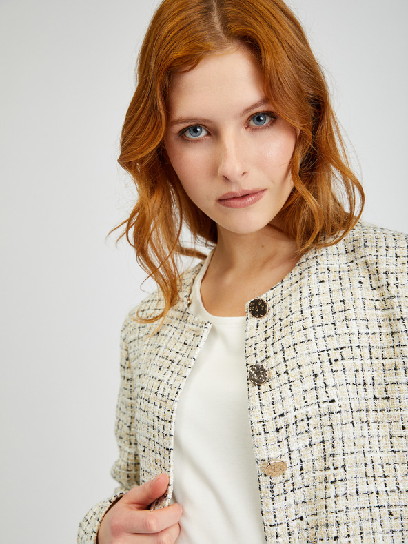 Orsay Krem ženski sako s uzorkom ORSAY