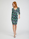 Orsay Zeleno-crna ženska uska haljina s uzorkom ORSAY