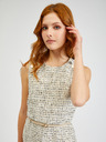 Orsay Krem ženska haljina s uzorkom i remenom ORSAY