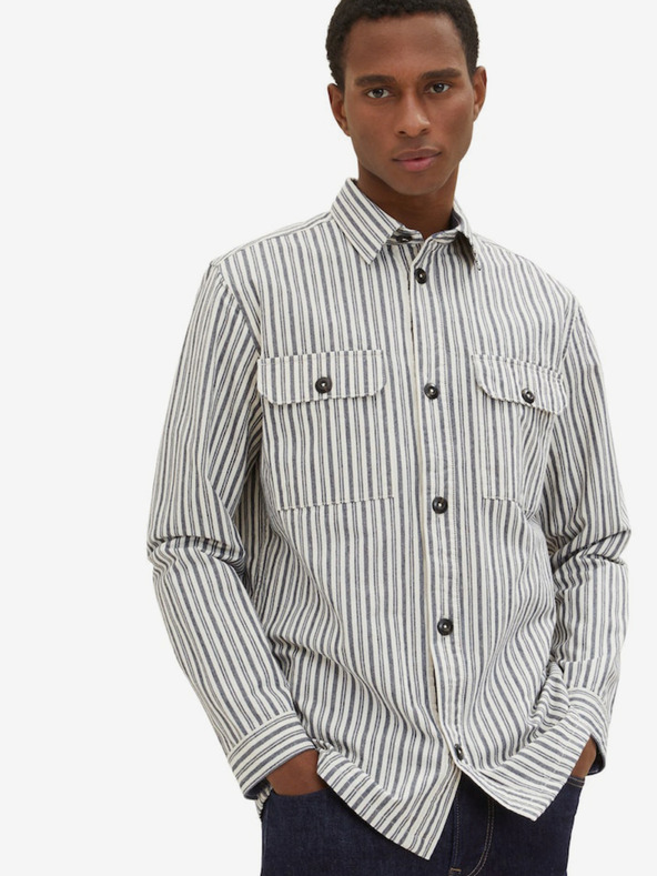 Tom Tailor Tom Tailor siva prugasta košulja za muškarce