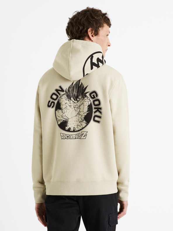 Celio Celio Dragon Ball Z Muška bež majica s kapuljačom