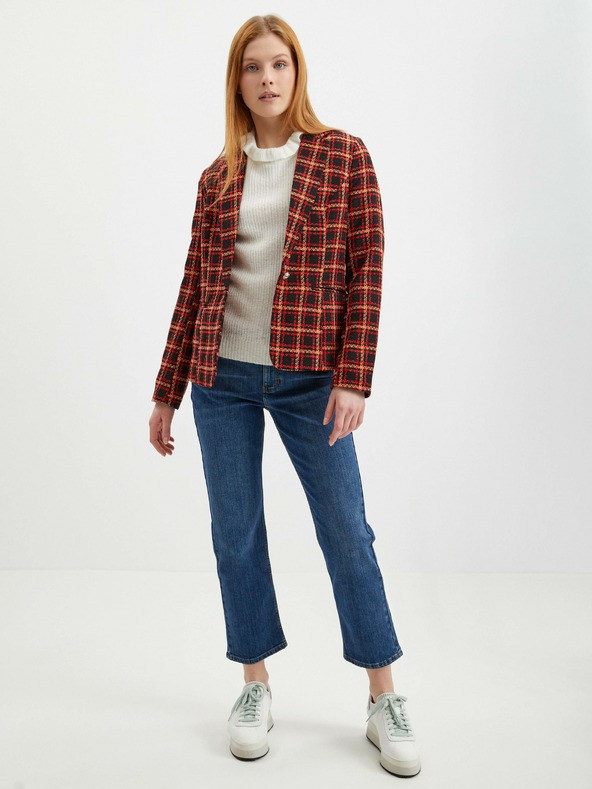Orsay Crno-crveni ženski sako na kockice ORSAY