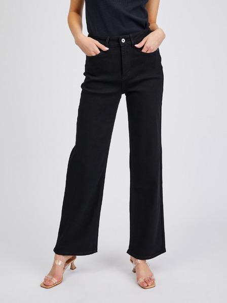 Orsay Crne ženske traperice s blagim trapezom ORSAY