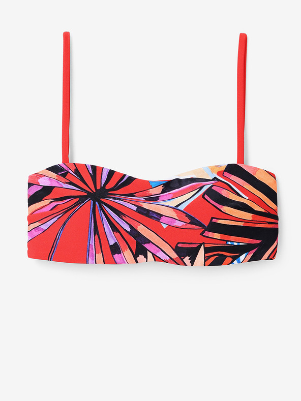 Desigual Desigual Playa crveni ženski gornji dio kupaćeg kostima s uzorkom