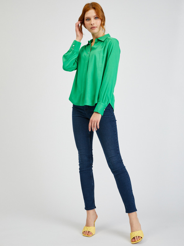 Orsay Zelena ženska satenska bluza ORSAY
