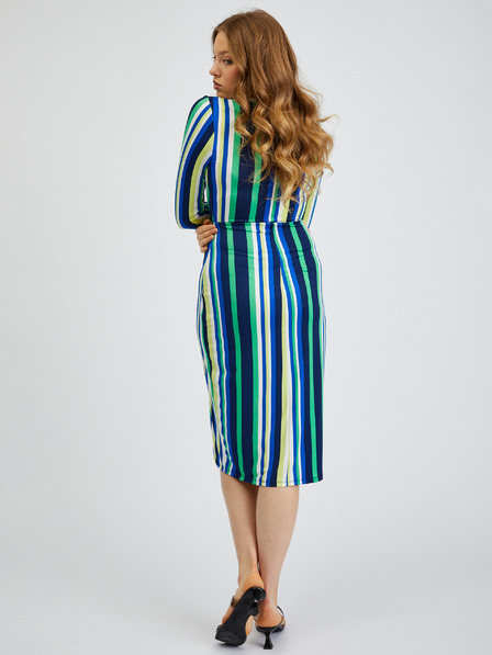 Orsay Zeleno-plava ženska prugasta haljina ORSAY