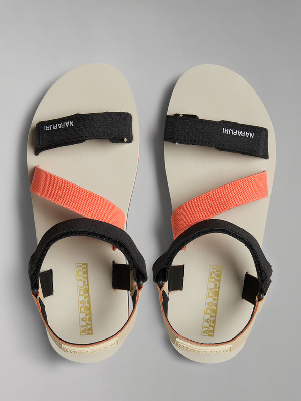Napapijri Crno-narančaste ženske sandale NAPAPIJRI