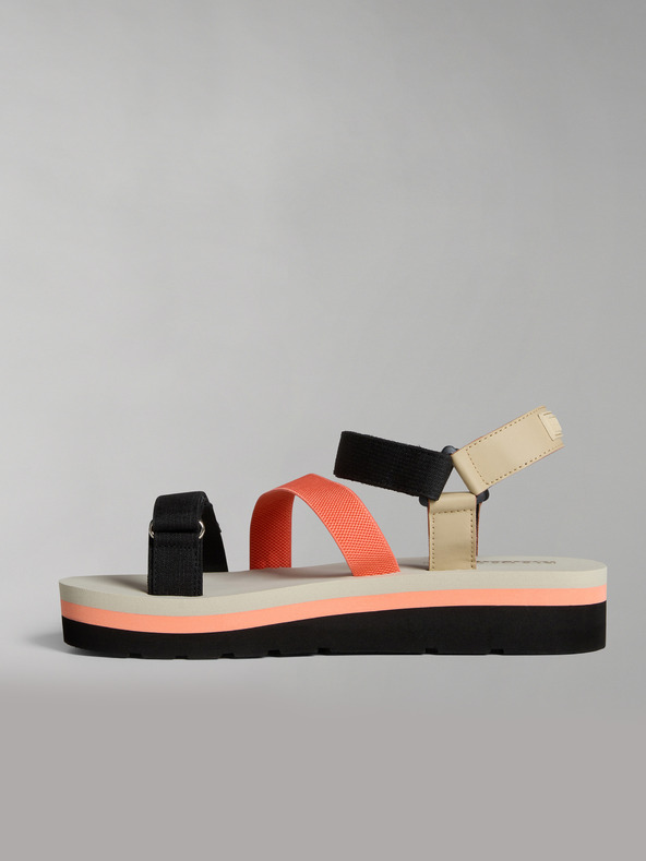 Napapijri Crno-narančaste ženske sandale NAPAPIJRI