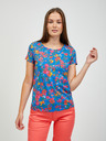 Orsay Crveno-plava majica cvjetnog uzorka ORSAY