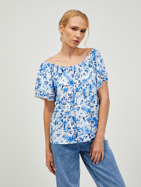 Orsay Bijelo-plava bluza cvjetnog uzorka ORSAY